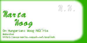 marta woog business card